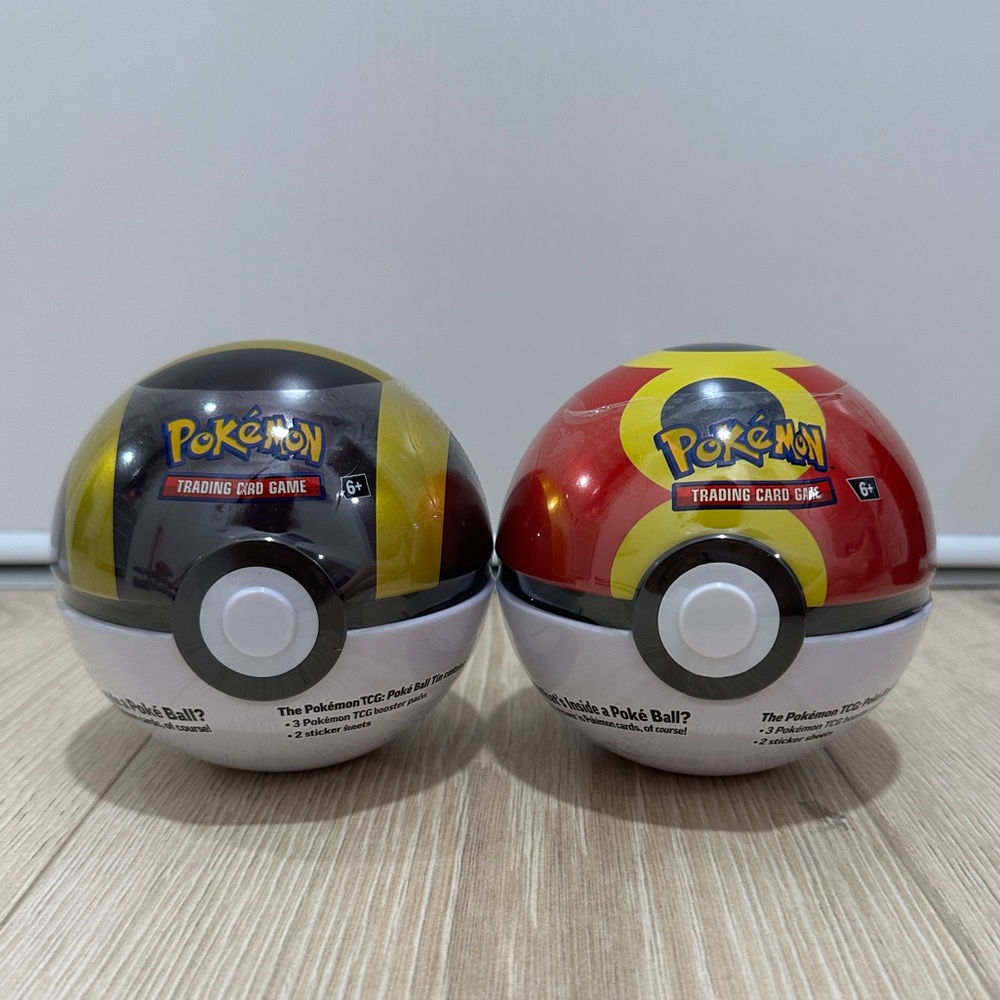 (2) Pokeball Tins w/ Pokemon Cards - G25 - Sealed